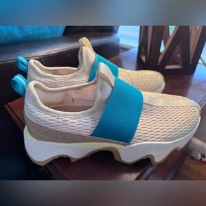 Sorel Beige and Blue Women's Sneakers